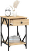 vidaXL - Nachtkastjes - 2 - st - 40x42x60 - cm - bewerkt - hout - sonoma - eikenkleurig