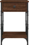 vidaXL - Nachtkastjes - 2 - st - 40x42x60 - cm - bewerkt - hout - bruin - eikenkleur