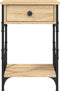 vidaXL - Nachtkastjes - 2 - st - 40x42x60 - cm - bewerkt - hout - sonoma - eikenkleurig