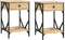 vidaXL - Nachtkastjes - 2 - st - 40x42x60 - cm - bewerkt - hout - sonoma - eikenkleurig