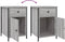 vidaXL - Nachtkastjes - 2 - st - 40x42x60 - cm - bewerkt - hout - grijs - sonoma - eiken