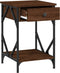 vidaXL - Nachtkastjes - 2 - st - 40x42x60 - cm - bewerkt - hout - bruin - eikenkleur