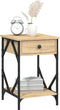 vidaXL - Nachtkastjes - 2 - st - 40x42x60 - cm - bewerkt - hout - sonoma - eikenkleurig