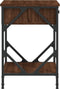 vidaXL - Nachtkastjes - 2 - st - 40x42x60 - cm - bewerkt - hout - bruin - eikenkleur