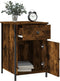 vidaXL - Nachtkastjes - 2 - st - 40x42x60 - cm - bewerkt - hout - gerookt - eikenkleurig
