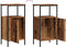 vidaXL - Nachtkastjes - 2 - st - 41x31x80 - cm - bewerkt - hout - oud - houtkleurig