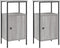 vidaXL - Nachtkastjes - 2 - st - 41x31x80 - cm - bewerkt - hout - grijs - sonoma - eiken