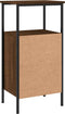 vidaXL - Nachtkastjes - 2 - st - 41x31x80 - cm - bewerkt - hout - bruin - eikenkleur