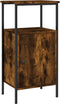 vidaXL - Nachtkastjes - 2 - st - 41x31x80 - cm - bewerkt - hout - gerookt - eikenkleurig