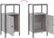 vidaXL - Nachtkastjes - 2 - st - 41x31x80 - cm - bewerkt - hout - grijs - sonoma - eiken