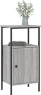 vidaXL - Nachtkastjes - 2 - st - 41x31x80 - cm - bewerkt - hout - grijs - sonoma - eiken
