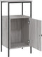 vidaXL - Nachtkastjes - 2 - st - 41x31x80 - cm - bewerkt - hout - grijs - sonoma - eiken