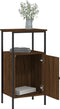 vidaXL - Nachtkastjes - 2 - st - 41x31x80 - cm - bewerkt - hout - bruin - eikenkleur