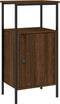 vidaXL - Nachtkastjes - 2 - st - 41x31x80 - cm - bewerkt - hout - bruin - eikenkleur