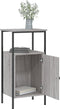 vidaXL - Nachtkastjes - 2 - st - 41x31x80 - cm - bewerkt - hout - grijs - sonoma - eiken