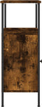 vidaXL - Nachtkastjes - 2 - st - 41x31x80 - cm - bewerkt - hout - gerookt - eikenkleurig