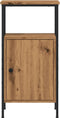 vidaXL - Nachtkastjes - 2 - st - 41x31x80cm - bewerkt - hout - artisanaal - eikenkleur