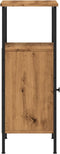 vidaXL - Nachtkastjes - 2 - st - 41x31x80cm - bewerkt - hout - artisanaal - eikenkleur