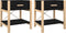 vidaXL - Nachtkastjes - 2 - st - 42x38x45 - cm - bewerkt - hout - zwart