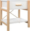 vidaXL - Nachtkastjes - 2 - st - 42x38x45 - cm - bewerkt - hout - wit