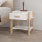 vidaXL - Nachtkastjes - 2 - st - 42x38x45 - cm - bewerkt - hout - wit