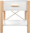 vidaXL - Nachtkastjes - 2 - st - 42x38x45 - cm - bewerkt - hout - wit