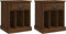 vidaXL - Nachtkastjes - 2 - st - 43x36x50 - cm - bruin - eikenkleur