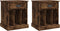 vidaXL - Nachtkastjes - 2 - st - 43x36x50 - cm - gerookt - eikenkleurig