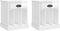 vidaXL - Nachtkastjes - 2 - st - 43x36x50 - cm - hoogglans - wit