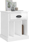 vidaXL - Nachtkastjes - 2 - st - 43x36x50 - cm - hoogglans - wit