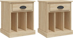 vidaXL - Nachtkastjes - 2 - st - 43x36x50 - cm - sonoma - eikenkleurig
