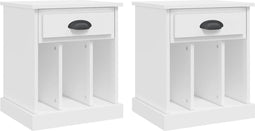 vidaXL - Nachtkastjes - 2 - st - 43x36x50 - cm - wit