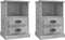 vidaXL - Nachtkastjes - 2 - st - 43x36x60 - cm - betongrijs