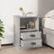 vidaXL - Nachtkastjes - 2 - st - 43x36x60 - cm - betongrijs
