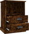 vidaXL - Nachtkastjes - 2 - st - 43x36x60 - cm - gerookt - eikenkleurig