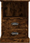 vidaXL - Nachtkastjes - 2 - st - 43x36x60 - cm - gerookt - eikenkleurig