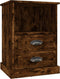 vidaXL - Nachtkastjes - 2 - st - 43x36x60 - cm - gerookt - eikenkleurig