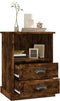 vidaXL - Nachtkastjes - 2 - st - 43x36x60 - cm - gerookt - eikenkleurig