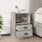 vidaXL - Nachtkastjes - 2 - st - 43x36x60 - cm - grijs - sonoma - eikenkleurig