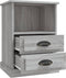 vidaXL - Nachtkastjes - 2 - st - 43x36x60 - cm - grijs - sonoma - eikenkleurig