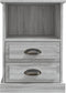 vidaXL - Nachtkastjes - 2 - st - 43x36x60 - cm - grijs - sonoma - eikenkleurig