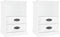 vidaXL - Nachtkastjes - 2 - st - 43x36x60 - cm - hoogglans - wit