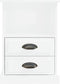 vidaXL - Nachtkastjes - 2 - st - 43x36x60 - cm - hoogglans - wit