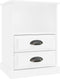 vidaXL - Nachtkastjes - 2 - st - 43x36x60 - cm - hoogglans - wit