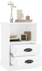 vidaXL - Nachtkastjes - 2 - st - 43x36x60 - cm - hoogglans - wit