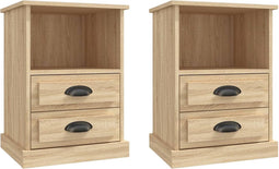 vidaXL - Nachtkastjes - 2 - st - 43x36x60 - cm - sonoma - eikenkleurig