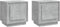 vidaXL - Nachtkastjes - 2 - st - 44x35x45 - cm - bewerkt - hout - betongrijs