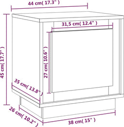 vidaXL - Nachtkastjes - 2 - st - 44x35x45 - cm - bewerkt - hout - sonoma - eikenkleurig