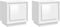 vidaXL - Nachtkastjes - 2 - st - 44x35x45 - cm - bewerkt - hout - hoogglans - wit