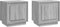 vidaXL - Nachtkastjes - 2 - st - 44x35x45 - cm - bewerkt - hout - grijs - sonoma - eiken